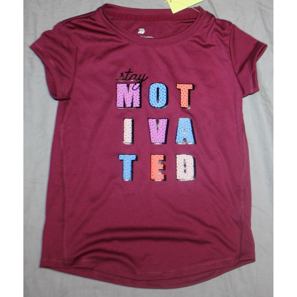 Girls Short Sleeve Graphic T-Shirt All in Motion Black Size XS 4/5